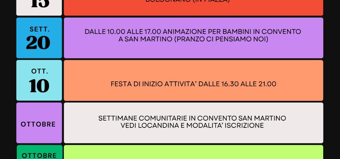 Prossimi Incontri GG