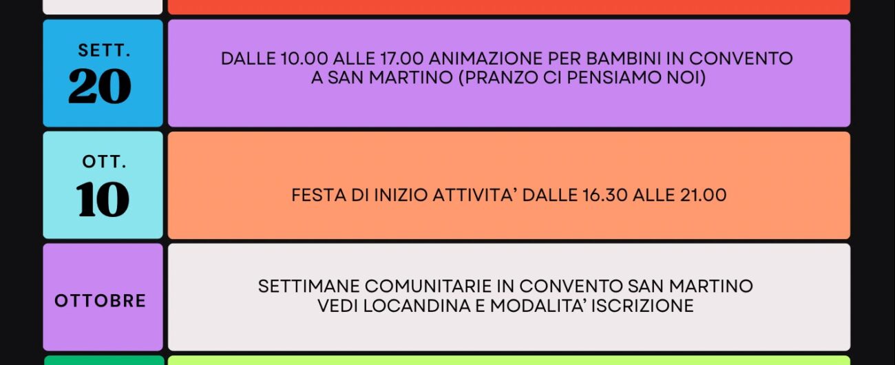 Prossimi incontri GG