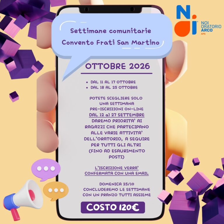 Settimane Comunitarie Ottobre 26